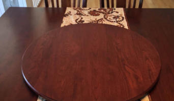 22 inch lazy Susan on a 52 inch table