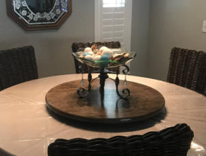 32 inch wood lazy Susan