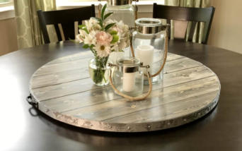 34 inch Lazy Susan on Round Table