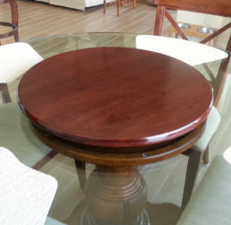 Cognac Wood Lazy Susan