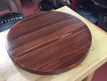 Dark Mahogany Wood Lazy Susan