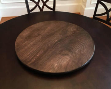 Dark Walnut Wood Lazy Susan