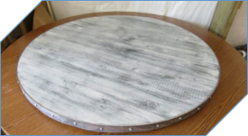 Distressed Wood Lazy Susan