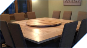 Large Farmhouse Lazy Susan Matching Table