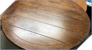 Large Lazy Susan to Match Table Plank Lines