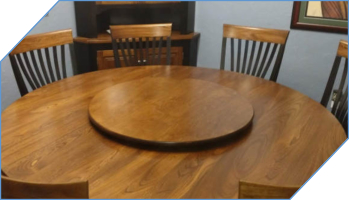 Low Profile Style Wood Lazy Susan