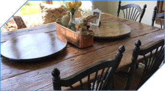 Rectangle Table with Lazy Susan