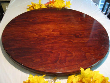 Red Mahogany Wood Lazy Susan