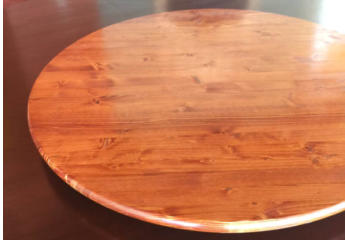 Red chestnut wood lazy susan