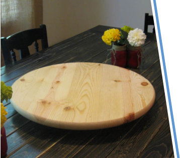 Sanded Unfinished Lazy Susan