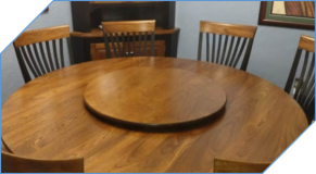 Walnut Wood Lazy Susan To Match Table Style