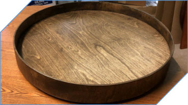 Wood Lazy Susan with Lipped Edge